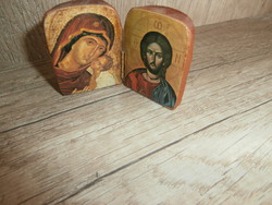 Mini ikon faragott kis könyv a Szent családdal
