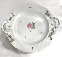Huge Herend porcelain bowl with flower pattern