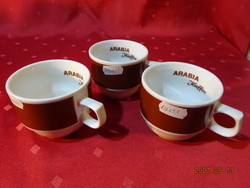Csehszlovák porcelán, vastag falú teáscsésze, Arabia Kaffee felirattal. Vanneki!