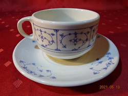 Blue - Line kobaldblau handdek oriert  porcelán teáscsésze + alátét. Vanneki!