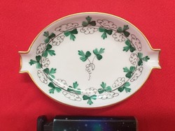 Herend ashtray with parsley pattern and bowl. Plate.1942. 9.5 Cm.