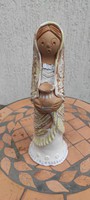 Keràmia figuràlis leàny korsóval színes Szignàlt Antalfiné Szente Katalin
