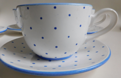 Gmundeni (Gmundner Keramik) kék pöttyös teás szett