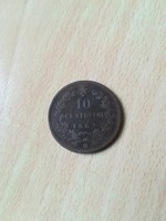 Olaszország 10 Centesimi 1862 M