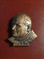Bronz kitűző II. János Pál pápa