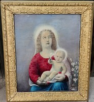 Szabó Béla Leó festőművész – Mária a gyermek Jézussal című festménye – 145.