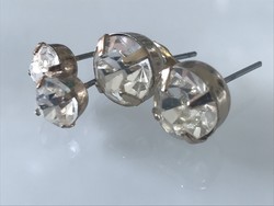 Aranyozott, kristályos fülbevalók, 10 és 6 mm átmérő