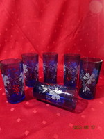 Blue glass bunch with grapes - six pieces - height 12 cm. He has!