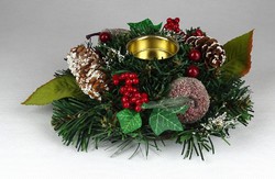 1E516 Kisméretű karácsonyi koszorú dobozában 17 cm