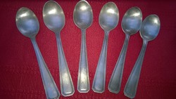 Ezüstözött mokkáskanál szett , szép forma, minőségi