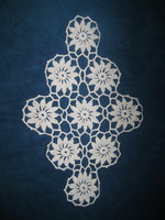 Crochet tablecloth, 42 x 27 cm