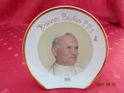 Aquincum porcelán plakett -  II. János Pál Pápa 1991. Vanneki!