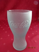 Coca cola - pale green glass beaker, height 15 cm. Fifa world cup, russia 2018. Vanneki!