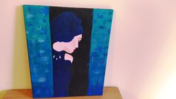 Abstract Lady Painting 40x50 cm