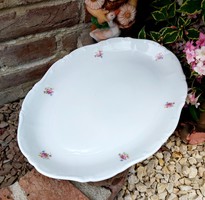 Gyönyörű Zsolnay  indás 26*35 cm-es porcelán virágos kínáló pecsenyés sültes tál falusi paraszti