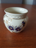 Zsolnay porcelán búzavirág mintás kis kaspó - 1064/40/059 – 6 cm