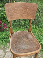 Thonet chair renovated with a beautiful pattern