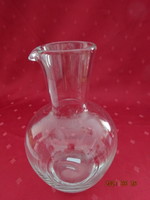 Glass wine jug, height 21 cm. There are dents on both sides for gripping. He has! Jókai.