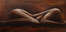 Nude oil painting, 40 cm x 80 cm