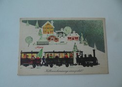 Régi retro hagyomány a karácsonyi képeslap 1961