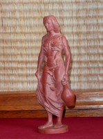 Statue of Józsa Lajos water barrel woman 32 cm terracotta
