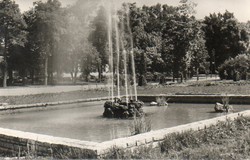 Ba - 127 panoramas of the Balaton region in the middle of the 20th century. Balatonaliga, park detail