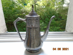 Extremely rare empire argentor palm leaf pattern silver plate coffee pourer with 