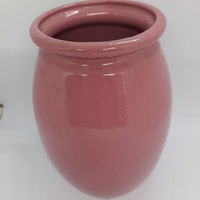 Rózsaszínű Zsolnay(?) porcelán váza