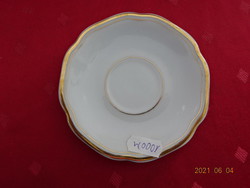 H & C csehszlovák porcelán antik kávéscsésze alátét, arany szegéllyel. Vanneki!