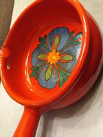 Dupla falú, mázas ,sütő-főző edény / korallban