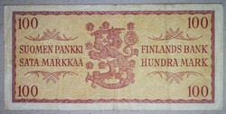 Finnország 100 Markkaa 1957 F