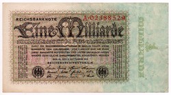 Németország 1 milliárd német inflációs Márka, 1923, szép