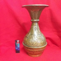 Copper,Bronze Handcrafted Oriental Vase.26.5 cm.