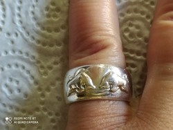 Vastag tömör ezüst gyűrű