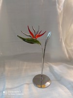 Swarowski Crystal papagáj virág .19,5 cm magas.