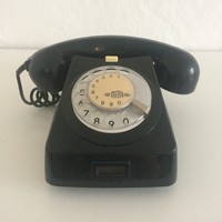 Retro Fekete tárcsás telefon (Mechanikai Művek)