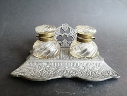 Austrian, Viennese antique inkstand with optical glass - ep