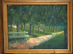 Kresz Géza: Parkban, 1920.