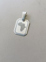 Ezüst medál Afrikai kontinens gravírozással 925