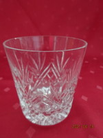 Kristályüveg whiskys pohár, magassága 8,5 cm, átmérője 8 cm. Vanneki!