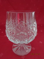 Kristályüveg konyakos pohár, magassága 11 cm, átmérője 6 cm. Vanneki!