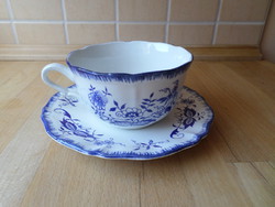 Sarreguemines Lancaster hagymamintás porcelán csésze teáscsésze alátéttel