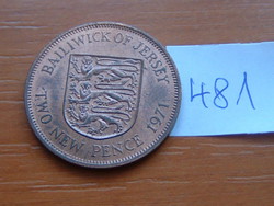JERSEY 2 TWO NEW PENCE 1971 #481