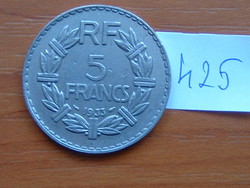 FRANCIA 5 FRANCS FRANK 1933 (a) NIKKEL #425