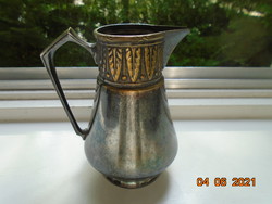 Extremely rare empire argentor palm leaf pattern silver plate cream pourer with 