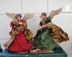 2 db barokk angyal karácsonyi dekoráció