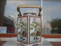 Antik kínai teás kancsó réz szerelékkal talán a Ming dinasztia idejéből?