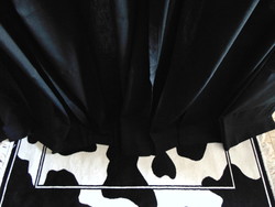 Fekete pamut  függöny párban