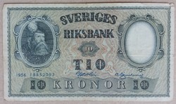 Svédország 10 Kronor 1956 F