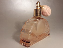 Art deco fújós rozé parfümös kölnis üveg